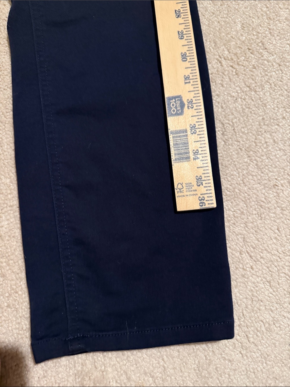 Liz Claiborne Dark Navy Sara Slim Leg Mid Rise Pants - Picture 3 of 9